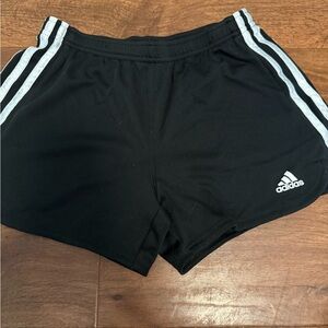 Adidas Black Shorts with White Accents